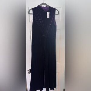 NWT Lane Bryant Mock Neck Velvet/Velour Midi Dress 14/16
